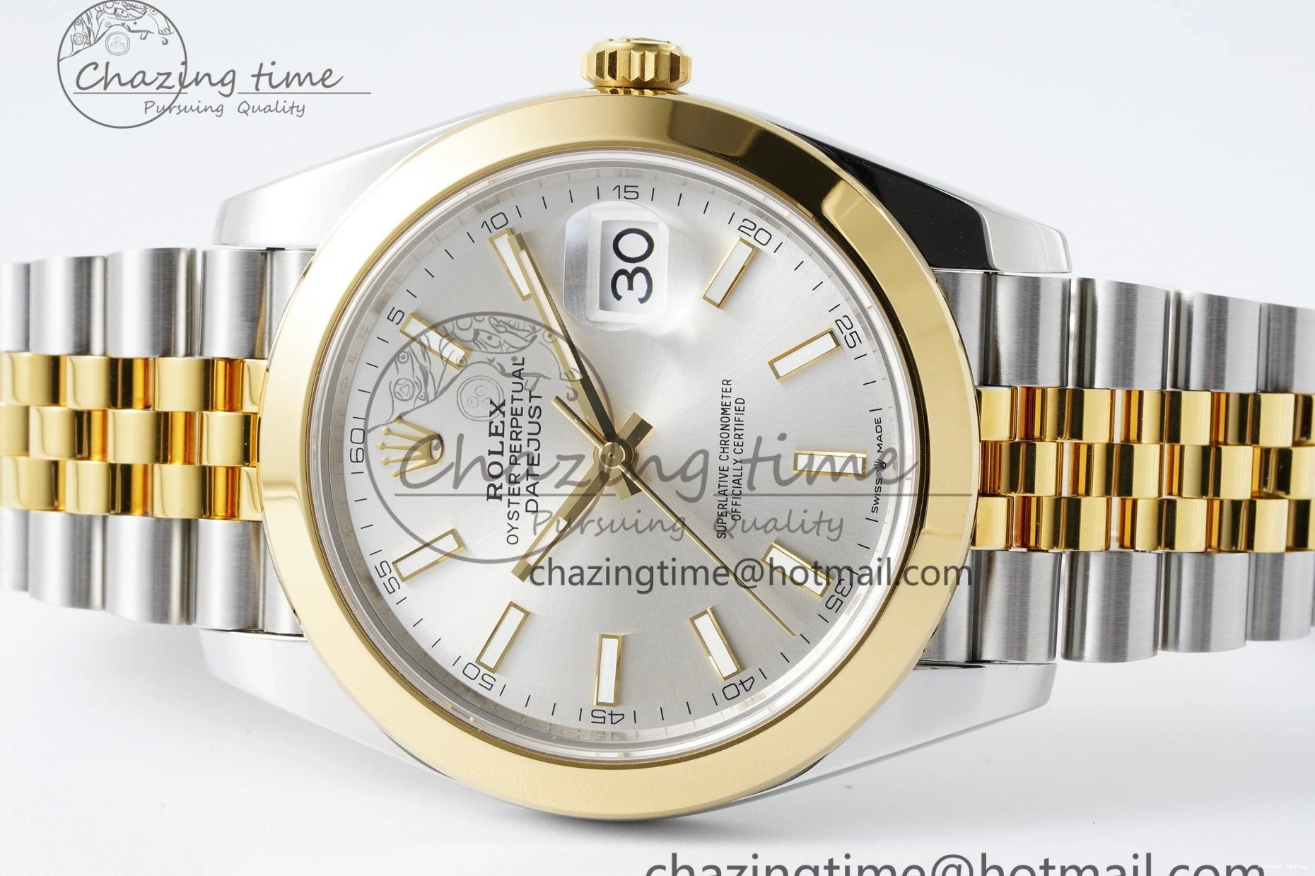 1226 Vibrant DateJust 41 SS YG Polished Bezel KING 1:1 Best Edition 904L Steel Silver Dial on Jubilee Bracelet VR 2224